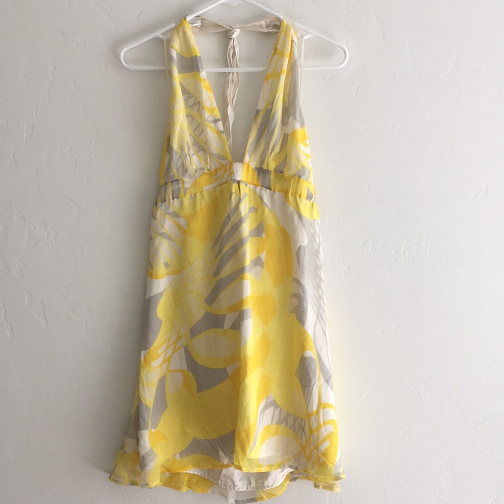 Express Yellow Halter Dress